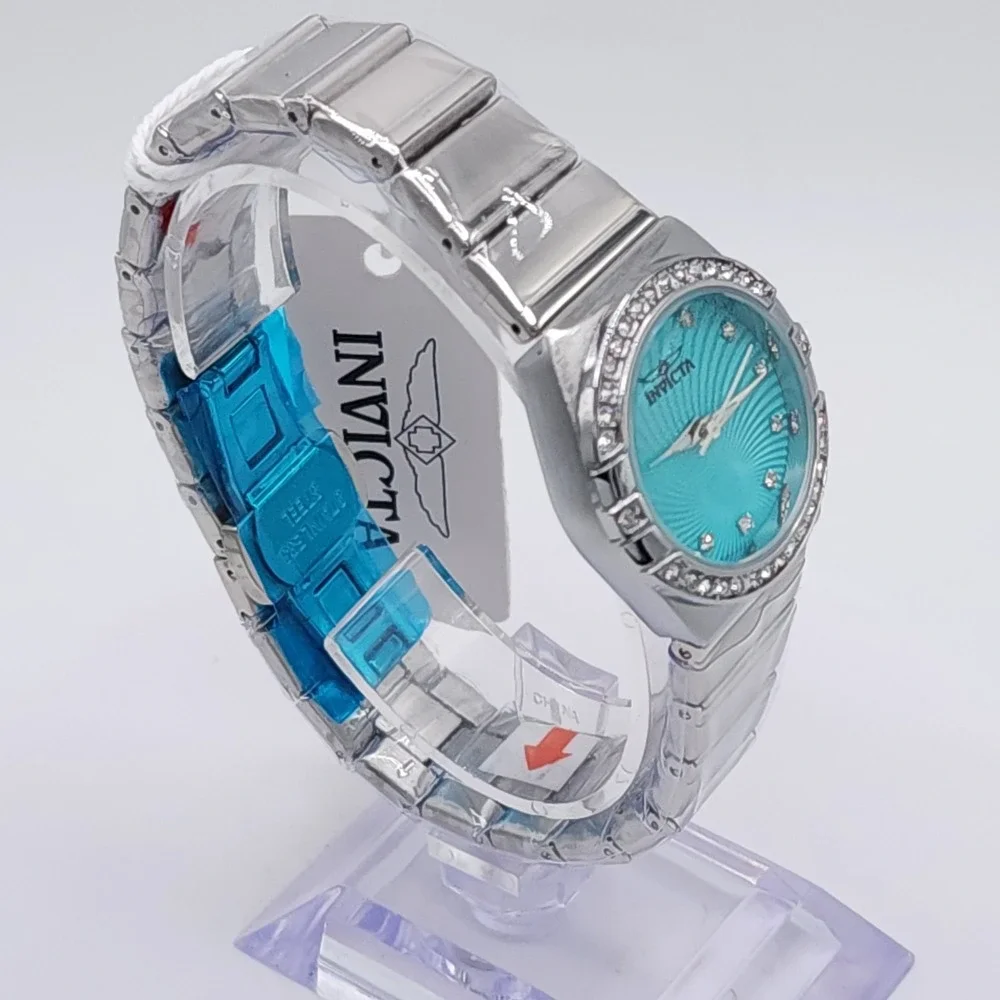 Invicta 70263 Women's Turquoise Dial Watch 27.8mm Silver Bracelet